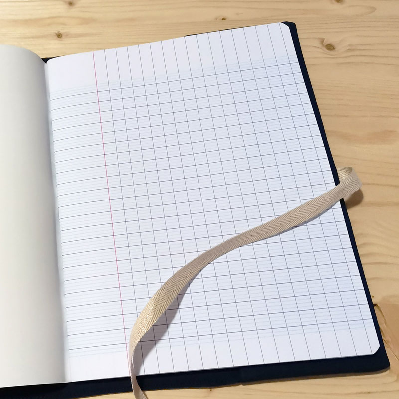 Cahier d'école marine cahier grands carreaux pour cadeau maitresse accessoire pour écolier personnalisé
