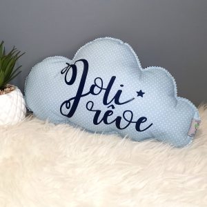 Coussin nuage joli rêve à pois ciel pour bébé cadeau de naissance décoration de chambre