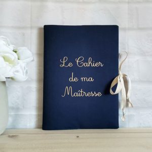Cahier d'école marine pour cadeau maitresse accessoire pour écolier personnalisé