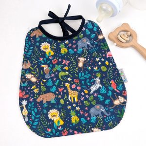Bavoir bébé lange motif jungle marine un accessoire pour bébé en cadeau de naissance