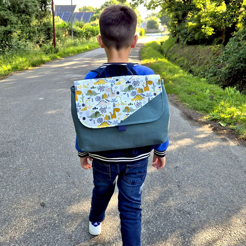Cartable Maternelle Personnalisé > Fleur Bleue | Fermoir < – Image 5