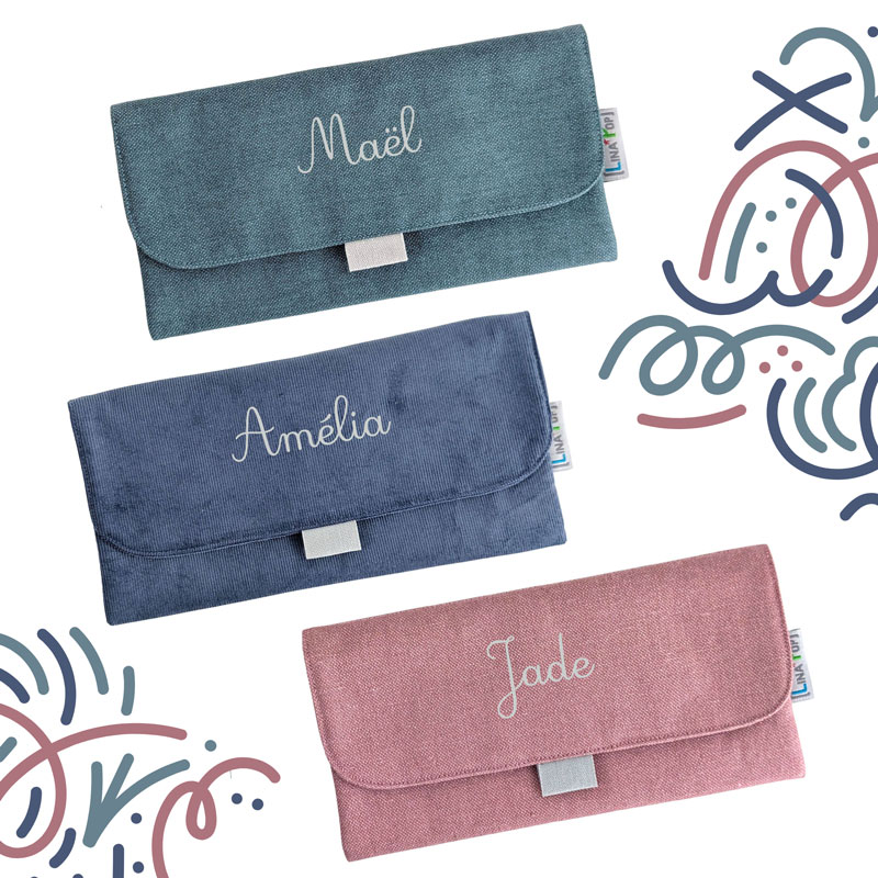 Trousse à crayons personnalisée prénom pour maternelle collection 2026 accessoire pour cartable maternelle et trousse d'école